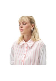 Resim Kayra Kadın Kolları Büzgü Detaylı Tunik Pembe 
