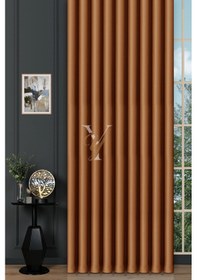 Resim Blackout Fon Perde V-2018 Turuncu Turuncu 