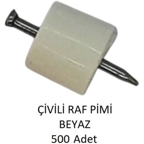 Resim Adilon Çivili Raf Pimi Beyaz 500 Adet 