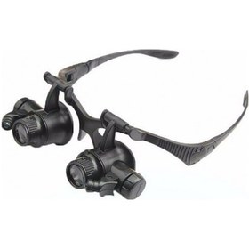 Resim Nikula-gözlük Modeli 10x 15x 20x 25x Lens.2led Işıklı.büyüteç Siyah 