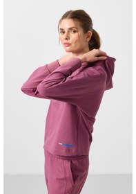 Resim Soft Vişne Kapüşonlu Oversize Kadın Eşofman Takım - 95336 Soft Vişne/soft Vişne 
