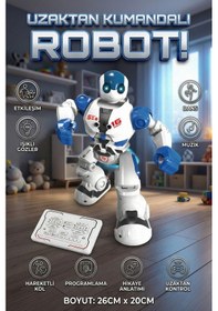 Resim Akıllı Uzaktan Kumandalı Robot - Dans Eden, Müzikli, Işıklı Ve Hareket Sensörlü Eğitici Oyuncak Çok Renkli 