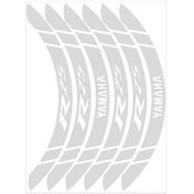 Resim Reflektör Beyaz Geniş Yamaha R25 Uyumlu 1 Set Jant Şeridi 