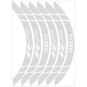 Resim Reflektör Beyaz Geniş Yamaha R25 Uyumlu 1 Set Jant Şeridi 