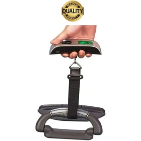 Resim Taşınabilir Dijital Ekranlı Pilli El Kantarı Hassas Terazi Seyahat Yolculuk Bavul Çanta Tartı 50 kg 