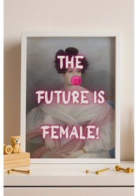 Resim Saturn The Future Is Female Çerçeveli Tablo Gelecek Kadınındır Feminist Sanat Kadınlara Özel Ofis Hediyesi Altered Art 
