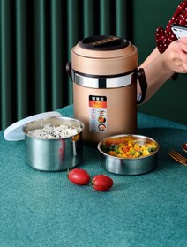 Resim Cin 2000 ml, Yemek Termosu, Çift Duvarlı, Çelik, Vakumlu, Yemek Taşıma, Sefertası, CİN598GLD 