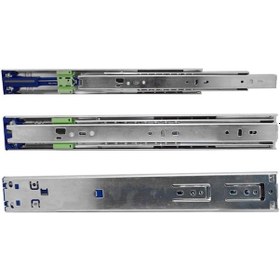 Resim Minnes Frenli Teleskopik Çekmece Rayı H46Mm - 45Cm Gri 