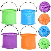 Resim Mini Katlanabilir Plaj Kova - Dayanıklı PVC, Su Oyunları, Bahçe İşleri, Kamp, Seyahat, Piknikler için Çok Amaçlı - Rastgele Renk, Dış Mekan ve İç Mekan Eğlencesi, Su Oyunları Kova|Canlı Kova|Dayanıklı Plastik, Plaj Kova 