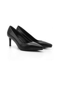 Resim Gönderi(R) Gönderi R Siyah Sivri Burun İnce Topuklu Hakiki Deri Stiletto Siyah 