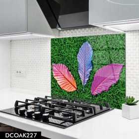 Resim Olinpa Cam Ocak Arkası Koruyucu | Renkli Yapraklar 