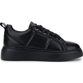 Resim Tamer Tanca Kadın Vegan Siyah Sneakers & Spor Ayakkabı 1009 117 Bn Ayk Y25 Sıyah Cılt Siyah 