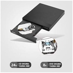 Resim Harici DVD-RW USB 3.0 Optik Disk Sürücü CD/DVD Okuma & Yazma, Laptop ve PC Uyumlu 