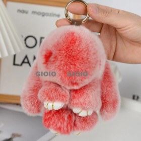 Resim Silver1 Gıoıo Yeni Sevimli Gerçek Saç Tilki Küçük Cinderblock Saç Araba Anahtarlık Kolye Ins Pixie Peluş Top Çanta Aksesuarları (Yurt Dışından) 