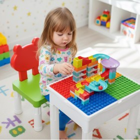 Resim Genel Markalar Multi Aktivite Ve Çalışma Masası 62 Parça Bloklu Yapı OyuncakDuploUyumlu 
