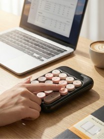 Resim Zilvana Klyvera MOFii Kablosuz Sayısal Tuş Takımı USB Alıcılı Numpad Pembe Siyah 