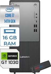 Resim Lenovo Thinkcentre Neo 50T Gen5 Intel Core I7 14700 16GB Ddr5 256GB SSD Windows 11 Home Nvidia GT1030 4gb Masaüstü Bilgisayar 103012UAS0GL00H01 + Zetta Flash Bellek 