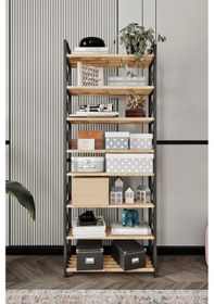 Resim Ravilo Çok Amaçlı Raf 8 Katlı Ayakkabılık Meşe Meşe 