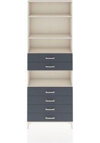 Resim Arges Dolap 4 Raflı 6 Çekmeceli 88x30x243 Aytaşı-antrasit Aytaşı 