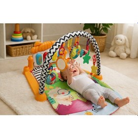 Resim Toys2you Piyanolu Oyun Halısı Işıklı ve Müzikli Gelişim Matı Hayvanat Bahçesi70x45x35 