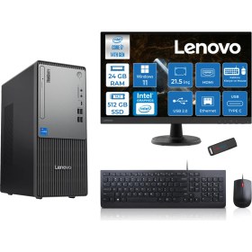 Resim Lenovo Thinkcentre Neo 50T Gen5 Intel Core I7 14700 24GB Ddr5 512GB SSD 21.5 Inç Monitör Windows 11 Home Intel UHD 770 Masaüstü Bilgisayar 2112UAS0GL00H07 + Zetta Flash Bellek 