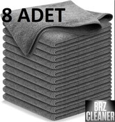 Resim BRZ CLEANER 8 ADET 30X30 Mikrofiber Temizlik Bezi Karışık Renklerde Gönderilmektedir 