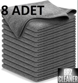 Resim BRZ CLEANER 8 ADET 30X30 Mikrofiber Temizlik Bezi Karışık Renklerde Gönderilmektedir 