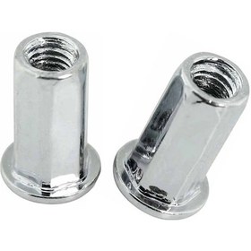 Resim M8 Geniş Kafa Altı Köşe Somun Perçin 100 Adet 