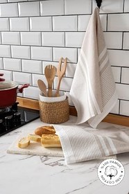 Resim Vionel Home 2'li Mutfak Kurulama Bezi,%100 Pamuk yüksek su emici, Beslenme örtüsü, Çok amaçlı servis peçetesi 45x60cm 