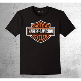 Resim baskwear Harley Davidson Orange Bar Motorcycle Tişört Çocuk T-shirt 