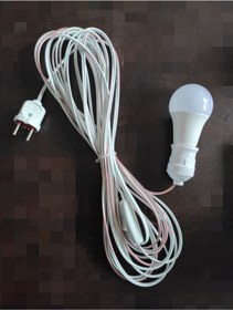 Resim Aydın elektrik 5 Metre Tam Bakır Kablolu Anahtarlı Seyyar 9w Ampul 