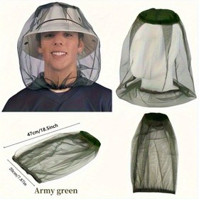 Resim 3 adet Büyük Böcek Ağı Hiking, Kamp ve Balıkçılık için - Ayarlanabilir Kayışlı Ultra İnce Mesh Sivrisinek Ağı, Yeşil, 47cm x 28cm, Elde Yıkanabilir, Açık Hava Koruması, Kamp Gereçleri, Hiking Ekipmanları, Dayanıklı Ağı 