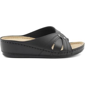 Resim Softwalk 09-180 Destekleyici Ortopedik Kadın Terlik Siyah 