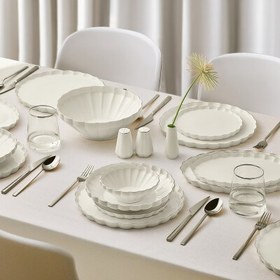 Resim Aryıldız Margaret Platin 12 Kişilik 54 Parça Yemek Takımı 