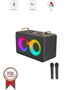 Resim Torima M4403 Mavi Taşınabilir Karaoke Mikrofonlu Bluetooth Hoparlör 