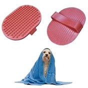 Resim Ergonomik Masajlı Evcil Hayvan Kedi Köpek Yıkama Fırçası Aparatı 