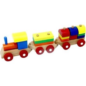 Resim Oyuncak Playwood Eğitici Ahşap Bultak Tren 