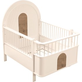 Resim VENÜS BÜYÜYEN BEŞİK 90X130 VENÜS KARYOLA 90X190, KREM CEVİZ 