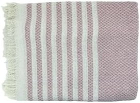 Resim INTER Z Örgü Desenli Saçaklı Tek Kişilik Pike 170x220 Cm 