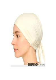 Resim Nf Nd Enefendi Silikonlu Düz Bone Kaymayan Tesettür Hijab İç Bone Dikişsiz Krem Rahat Ve Şık Kullanım Krem 