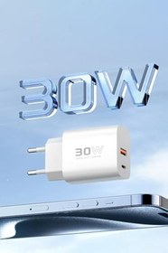 Resim Zipax Redmi Note İle Uyumlu 10 Lite Pro 10S Şarj Aleti 30W Type C Set C89Q Beyaz 