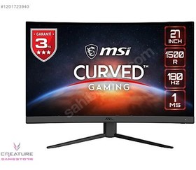 Resim MSI 27" G27C4 E3 180Hz 1ms HDMI DP Adaptive Sync FHD Rapid VA 