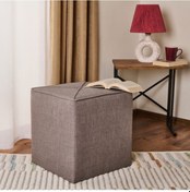 Resim Just Home Kare Puf - Gri - 43x40x40 Cm Gri 