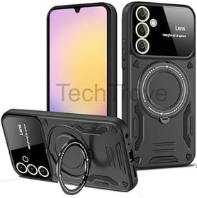 Resim Samsung Galaxy A34 Kılıf Kamera Korumalı Stand Özellikli Maksimum Darbe Korumalı Kapak Siyah 