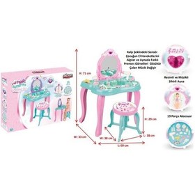 Resim Pilsan Müzikli Sihirli Kelebek Makyaj Masası Mor 06048 