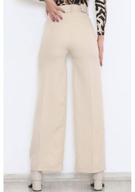 Resim Bensu Store - Kemerli Palazzo Pantolon Bej - 24194.683. 001 