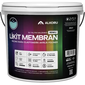Resim Alkoru 13 kg Yeşil Likit Membran Renkli Reçine Esaslı Sıvı Su Yalıtım Malzemesi 