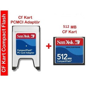 Resim 512 Mb Cf Compact Flash Hafıza Kartı + Adaptör 