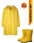 Resim EYM Sarı Yağmurluk Çizme Set, 2'li Yağmurluk Seti 