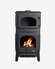 Resim Tds İnci Fırınlı, Yan Camlı,yan Kapaklı Döküm Şömine Soba 